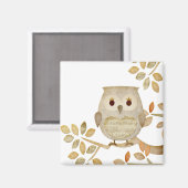 Musical Tree Owl Magnet (Vorderseite/Rückseite)