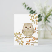 Musical Tree Owl Postkarte (Stehend Vorderseite)