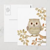 Musical Tree Owl Postkarte (Vorne/Hinten)