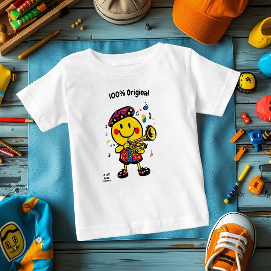 Musical Trumpeter Emoji - Spaß und Farbenfroh Baby T-shirt