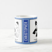 Musical UK Policeman mit Accordion. Funny Kaffeetasse (Mittel)