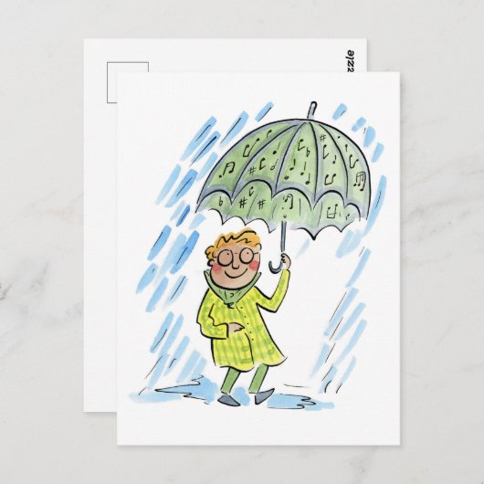 Musical Umbrella Postkarte (Vorne/Hinten)