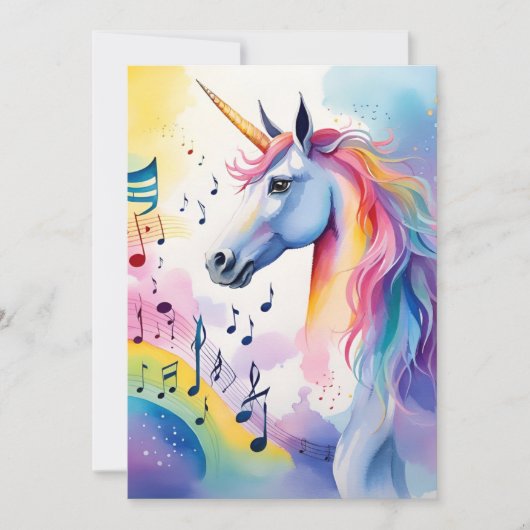 Musical Unicorns Vielen Dank Karten (Vorderseite)