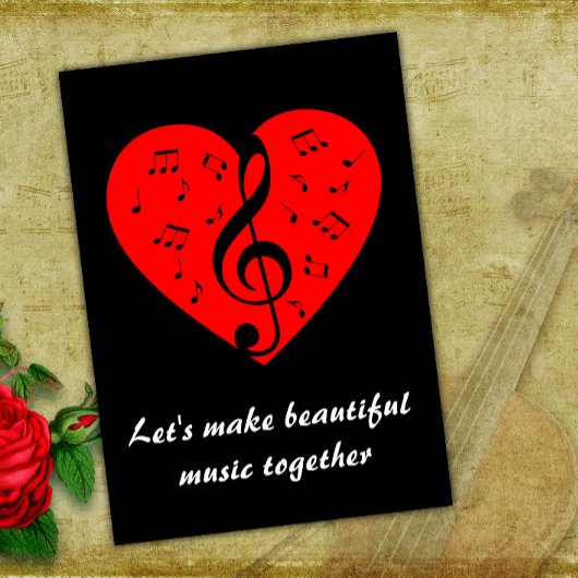 Musical Valentine Feiertagskarte
