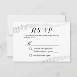 Musical Wedding Simple and Elegante UAWG RSVP Karte