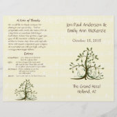 Musical Whispy Tree Wedding Programm (Vorderseite)