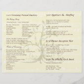 Musical Whispy Tree Wedding Programm (Rückseite)