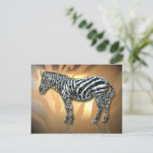 Musical Zebra Postcard Postkarte (Stehend Vorderseite)