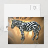 Musical Zebra Postcard Postkarte (Vorne/Hinten)
