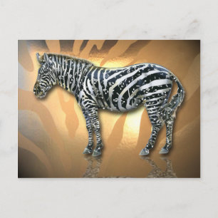 Musical Zebra Postcard Postkarte