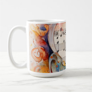Musicalische Singvogel-Kaffeetasse Wasserfarben-No Kaffeetasse