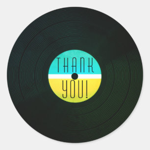 Musicalrekordplatten-VinylVintage Art Runder Aufkleber