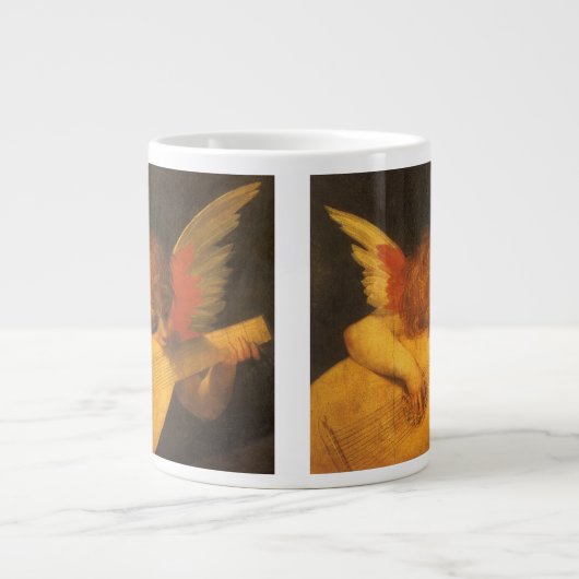 Musician Angel Lute von Rosso Fiorentino Jumbo-Tasse (Vorderseite)