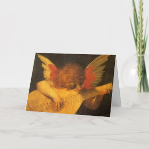 Musician Angel Lute von Rosso Fiorentino Karte