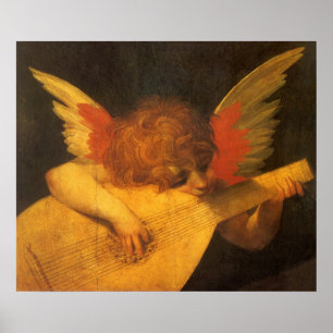 Musician Angel Lute von Rosso Fiorentino Poster