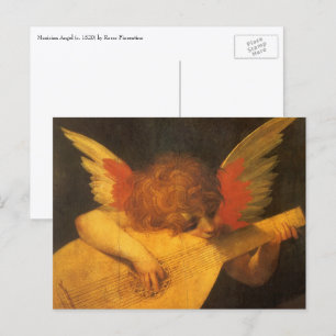 Musician Angel Lute von Rosso Fiorentino Postkarte