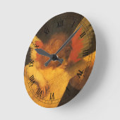 Musician Angel Lute von Rosso Fiorentino Runde Wanduhr (Winkel)