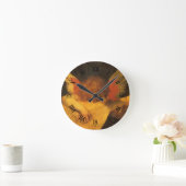 Musician Angel Lute von Rosso Fiorentino Runde Wanduhr (Zuhause)