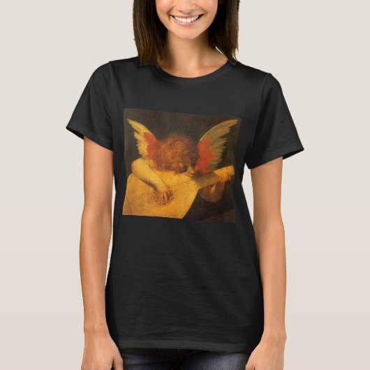 Musician Angel Lute von Rosso Fiorentino T-Shirt (Vorderseite)