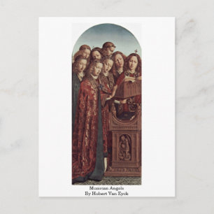 Musician Angels by Hubert Van Eyck Postkarte