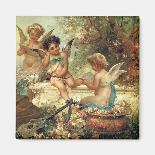 Musician Angels von Hans Zatzka, Viktorianische Ku Magnet (Vorne)