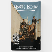 Musician Band Artist Your Logo & Qr Code Banner (Vertikal)