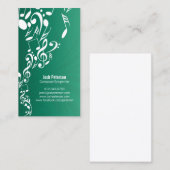 Musician Business Card Musiknoten Upflow Visitenkarte (Vorne/Hinten)