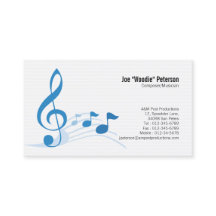Musician Business Card Treble Clef Musiknoten