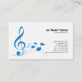 Musician Business Card Treble Clef Musiknoten Visitenkarte