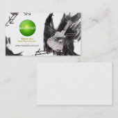 Musician Business Card (Ukulele) - grünes Logo Visitenkarte (Vorne/Hinten)