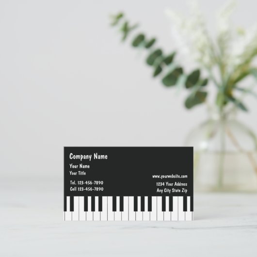 Musician Business Cards Visitenkarte (Stehend Vorderseite)