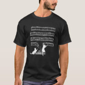 Musician Cats And Sheet Music T-Shirt (Vorderseite)