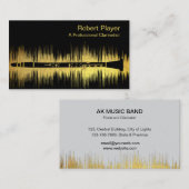Musician Clarinet Player Audio Gold Sound Waves Visitenkarte (Vorne/Hinten)