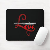 Musician Flutist Valentines Day Gift Orchestra Flu Mousepad (Mit Mouse)