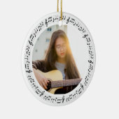 Musician Foto Musiknoten Keramik Ornament (Rechts)