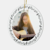 Musician Foto Musiknoten Keramik Ornament (Links)