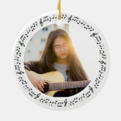 Musician Foto Musiknoten Keramik Ornament (Hinten)