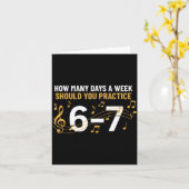 Musician Funny 6 7 Meme Six Seven For Music Teache Karte (Gelbe Blume)