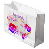 Musician Graphic Gift Bag Design HAMbyWG Große Geschenktüte (Vorderseite Schrägansicht)