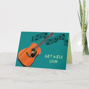 Musician Guitar Get Well Message and Scripture Karte