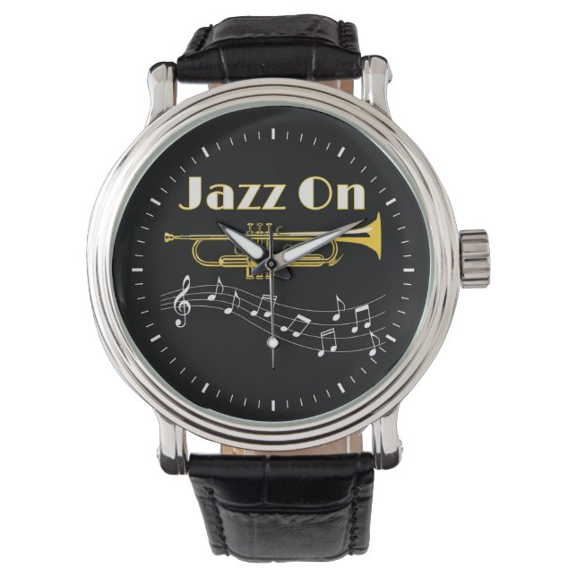 Musician Jazz auf Trompet-Player Armbanduhr (Vorderseite)