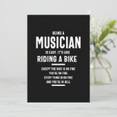Musician Job Titel Geschenk Einladung (Stehend Vorderseite)