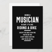 Musician Job Titel Geschenk Einladung (Vorne/Hinten)