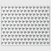 Musician Music Note Pattern Heart Geschenkpapier (Flach)