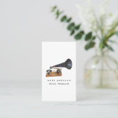 Musician Music Producer Gramophone QR Code Visitenkarte (Stehend Vorderseite)