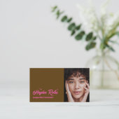 Musician Music Songwriter Foto QR Code Visitenkarte (Stehend Vorderseite)