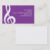 Musician Music Teacher Band Director Treble Clef Visitenkarte (Vorne/Hinten)