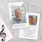 Musician Music Teacher Notes In Loving Memory Einladung