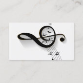 Musician Musical Musiknotens Lehrer Band Sänger Visitenkarte (Rückseite)