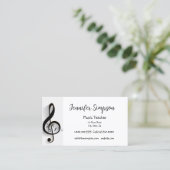 Musician Musical Musiknotens Lehrer Band Sänger Visitenkarte (Stehend Vorderseite)